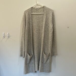 Madewell Heather Gray Open Front Cardigan